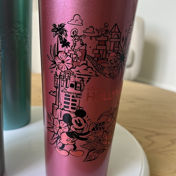 NWT Complete Set of 4 Walt Disney World Parks Stainless Steel Starbucks Tumbler - Picture 15 of 17